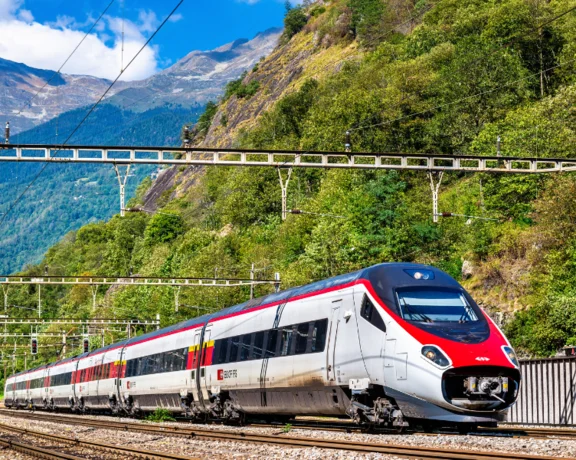 Thrill to the sights you can see traveling over the Gotthard Pass on a high-speed train.