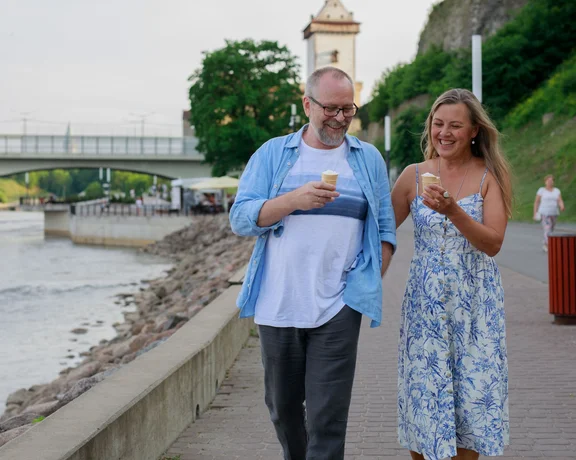 Stroll along Europe’s easternmost border - and keep up your energy with some ice cream.