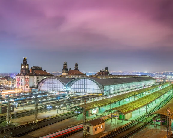 Arrive in Prague's main railway station, gateway to a city you'll always remember.
