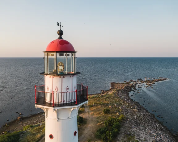 Kihnu Lighthouse for the best view of the island and the all-encompassing Baltic Sea.