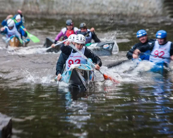 Get ready to catch flying droplets when you watch a water marathon in Český Krumlov.