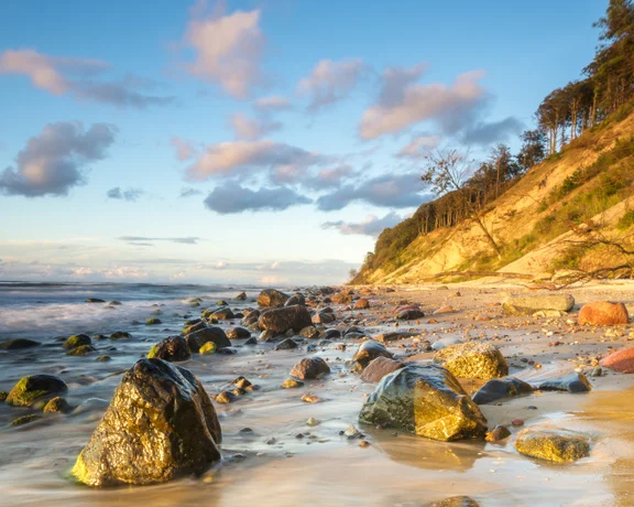 Walk along the cliffs of Wolin for rugged seaside beauty.