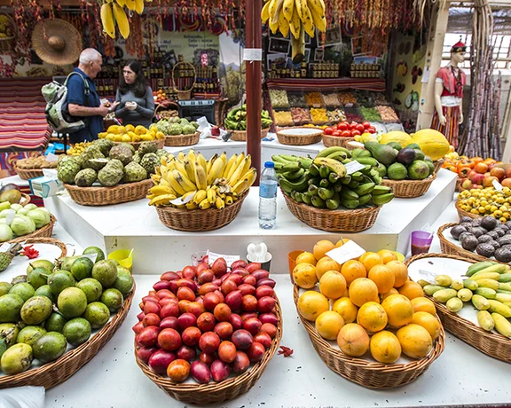 Feast your eyes and taste buds at the Funchal Mercado dos Lavradores (farmers' market) on Madeira.