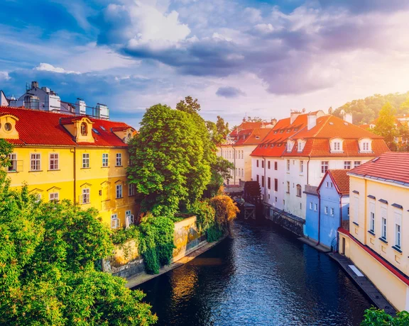 Explore Prague's Kampa Island, also known as "Little Prague Venice", along the Čertovka (Devil's Canal).