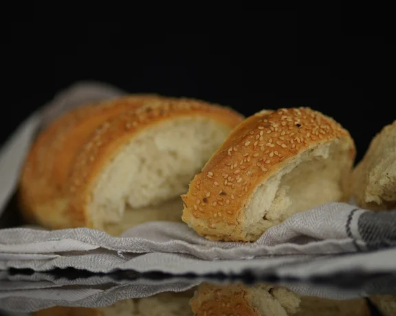 Don't miss Koulouri, a very tasty bread with an almost cake-like texture that is covered in sesame seeds, caraway seeds and aniseed.