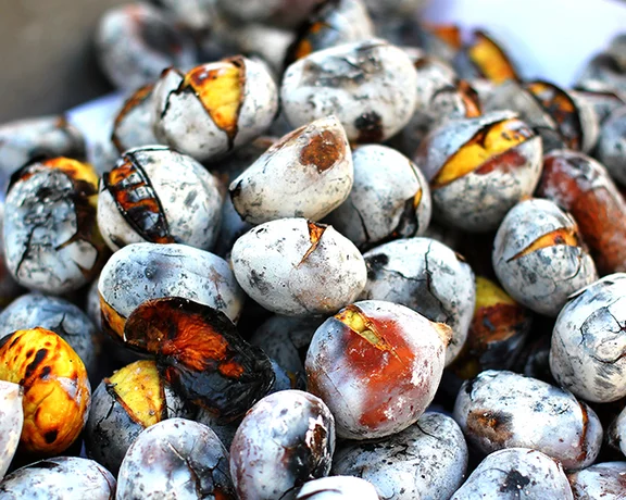 Don't even try to resist the fragrance, fun and flavor of warm, roasted chestnuts, traditionally sold in Lisbon during autumn and winter.