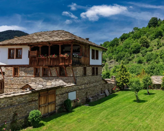 Traditional stone houses in the village of Kovachevitsa, Bulgaria
