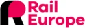Rail Europe logo with black and pink stylized "R" and text on white background.