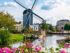 Windmill in Leiden, the Netherlands