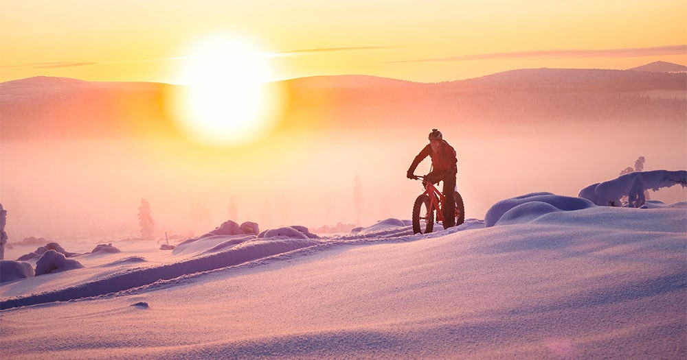 Explore the arctic landscape on the saddle of an eFatbike and breathe in the world’s cleanest air. 