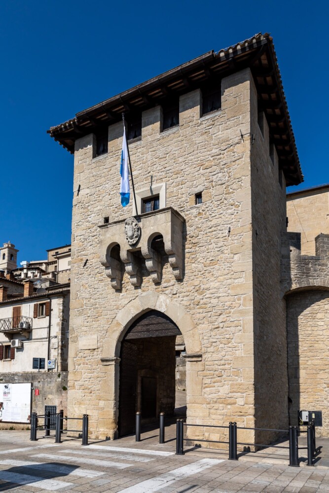 Enter San Marino through the St Francis Gate, its official entrance