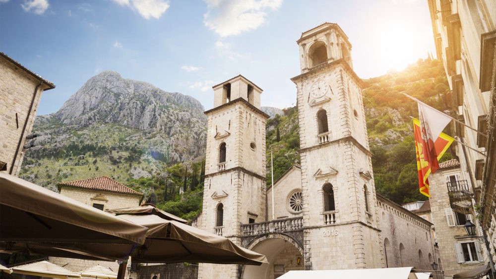 Cathédrale Saint Tryphon dans la vieille ville de Kotor, Monténégro