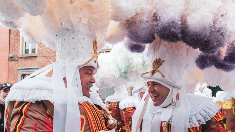Join in the merriment with the Gilles de Binche at Carnival Binche, Belgium