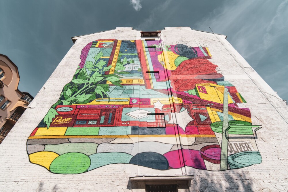 Find vibrant murals created during the WALLZ street art festival