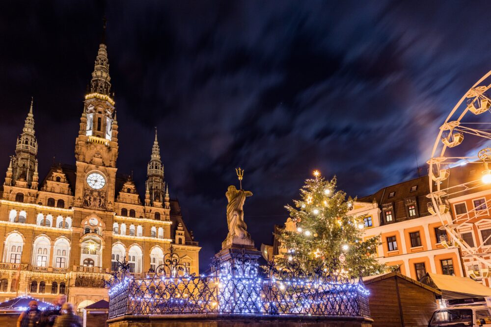 Ride the Ferris wheel during Advent in the North Bohemian town of Liberec