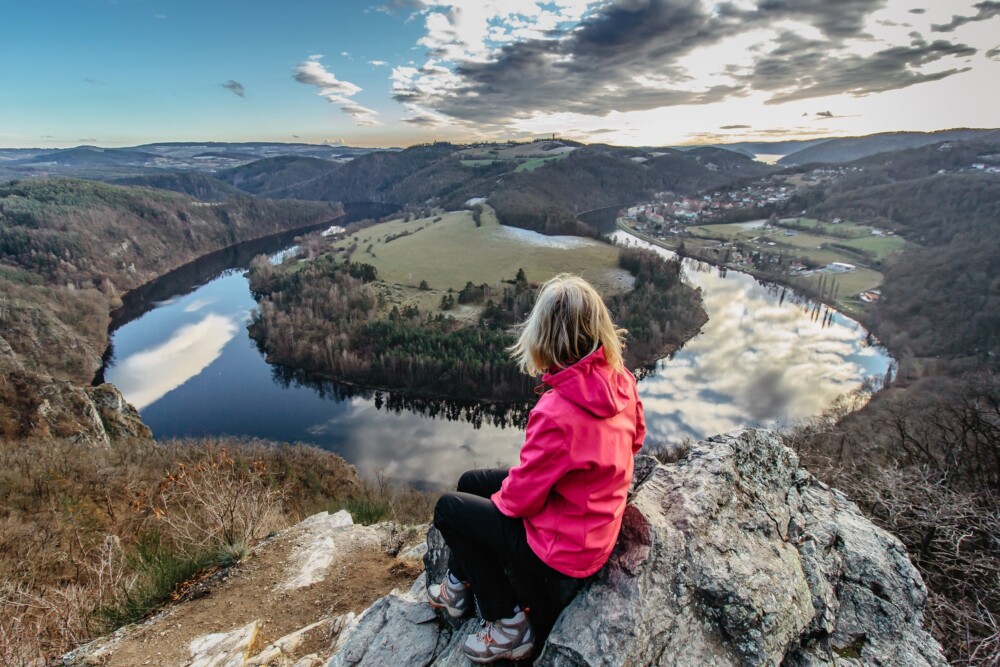 Take in an expansive view of the Vltava River at the Solenická horseshoe. Unforgettable! 