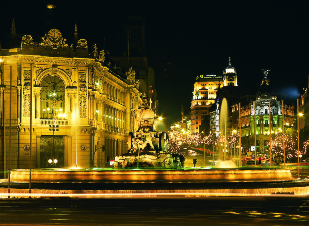 Plaza Cibeles in Madrid will make you feel festive!