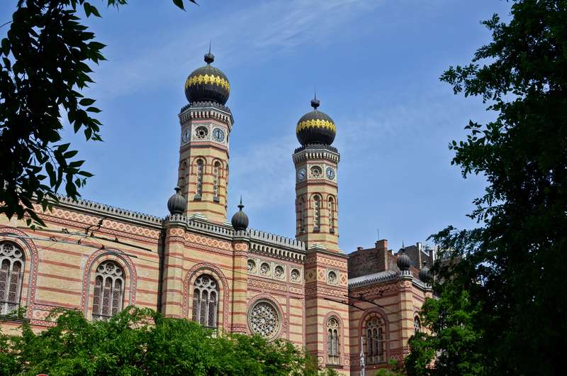 The impressive facade of the Great Synagogue of Budapest is matched only by the beauty of holiness.