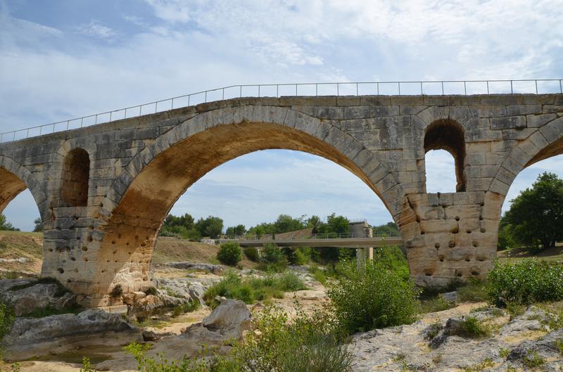 Pont Julien that was built in the 3rd century BC is part of the Via Domitia in France.