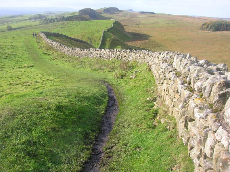 Hadrian's Wall will not extend over the north of England in about 113 kilometers (70 miles) or more.