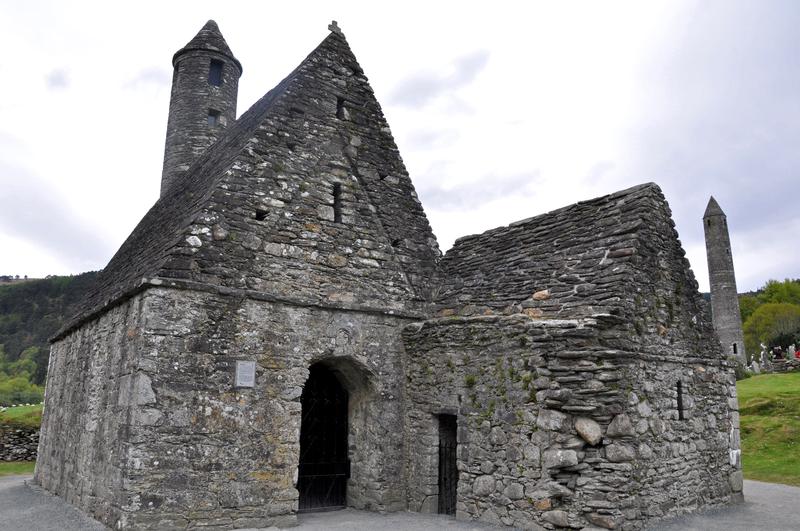 Glendalough monastery is in Ireland dating from the 6th century.