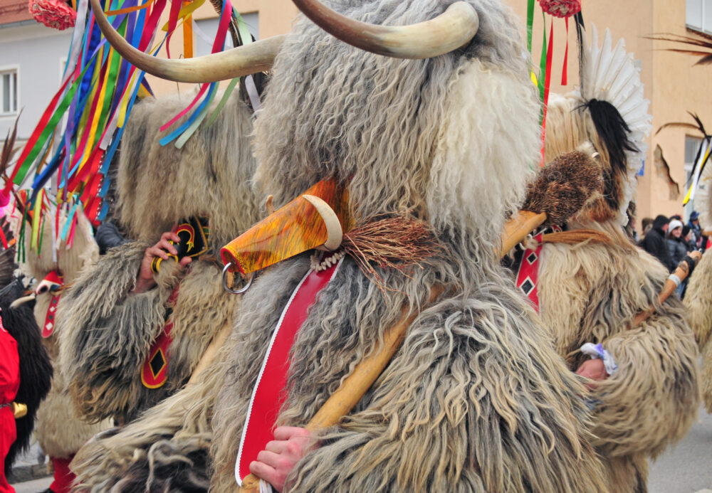 Traditional carnival in Ptuj, Slovenia.