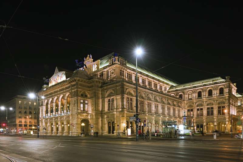 Vienna State Opera from the XIX century. It is one of the most famous opera houses in Europe.
